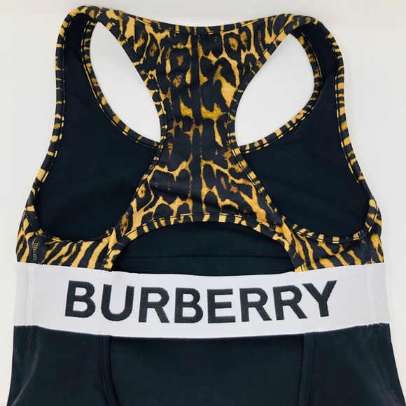 Burberry Sheld Leopard Print Logo Band Swimsuit - Picture 5 of 12